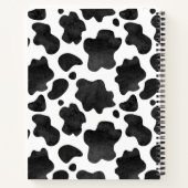 Kuh-Spots Muster Schwarz-Weiß-Tierdruck Notizblock (Rückseite)