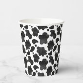 Kuh-Spots Muster Schwarz-Weiß-Tierdruck Pappbecher (Links)
