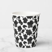 Kuh-Spots Muster Schwarz-Weiß-Tierdruck Pappbecher (Vorderseite)