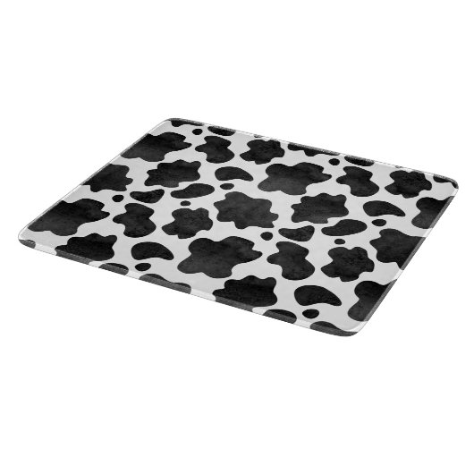 Kuh-Spots Muster Schwarz-Weiß-Tierdruck Schneidebrett (Ecke)