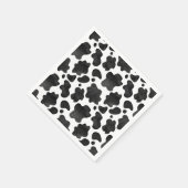 Kuh-Spots Muster Schwarz-Weiß-Tierdruck Serviette (Ecke)