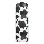 Kuh-Spots Muster Schwarz-Weiß-Tierdruck Thermosbecher (Vorderseite)