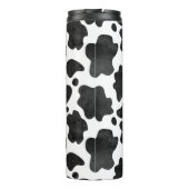 Kuh-Spots Muster Schwarz-Weiß-Tierdruck Thermosbecher (Rückseite)