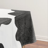 Kuh-Spots Muster Schwarz-Weiß-Tierdruck Tischdecke (Beispiel)