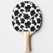 Kuh-Spots Muster Schwarz-Weiß-Tierdruck Tischtennis Schläger (Rückseite)