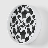 Kuh-Spots Muster Schwarz-Weiß-Tierdruck Uhr (Winkel)