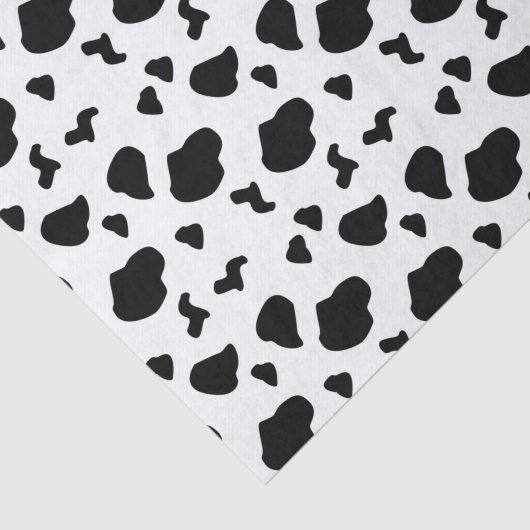 Kuh-Spots Muster Schwarz-Weiß-Tierdrucke Seidenpapier (Ausschnitt)
