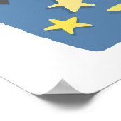 Kuh sprang über das Mondplakat Poster (Ecke)