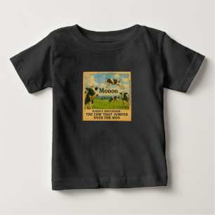 Kuh sprang über das Muuh – Whimsicaler Bauernhof-W Baby T-shirt