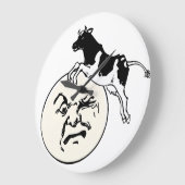 Kuh sprang über den Mond Große Wanduhr (Winkel)