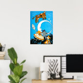 Kuh sprang über den Mond (in 23 Größen) Poster (Heimbüro)