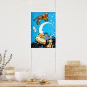 Kuh sprang über den Mond (in 23 Größen) Poster (Küche)