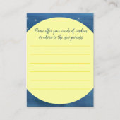 Kuh sprang über den Mond Kunst Babydusche Rat Begleitkarte (Rückseite)