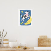 Kuh sprang über den Mond Poster (Küche)