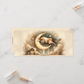 Kuh sprang über die flache Grußkarte des Mondes Karte (Vorderseite/Rückseite Beispiel)