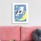 Kuh sprang über die Leinwand der Mond-Kinder (Insitu (Wohnzimmer))