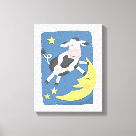 Kuh sprang über die Leinwand der Mond-Kinder (Vorderseite)