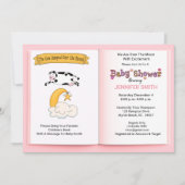 Kuh sprang über die Mond Girls Babydusche Einladung (Vorderseite)