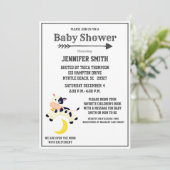 Kuh sprang über die Mond Kinderzimmer Babydusche Einladung (Stehend Vorderseite)