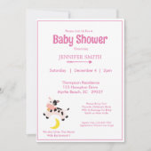 Kuh sprang über die Mond Kinderzimmer Babydusche p Einladung (Vorderseite)