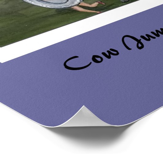 Kuh sprang über die Monddrucke - Maßgeschneiderte Poster (Ecke)