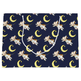 Kuh springende Mond Aquarellmalerei Kunst Große Geschenktüte