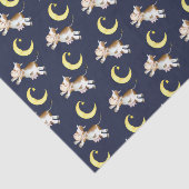 Kuh springende Mond Aquarellmalerei Kunst Seidenpapier (Ausschnitt)