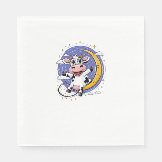Kuh springt über den Mond _1 Serviette (Vorderseite)