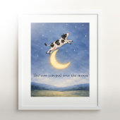 Kuh springt über den Mond – Kinderreim-Poster Poster