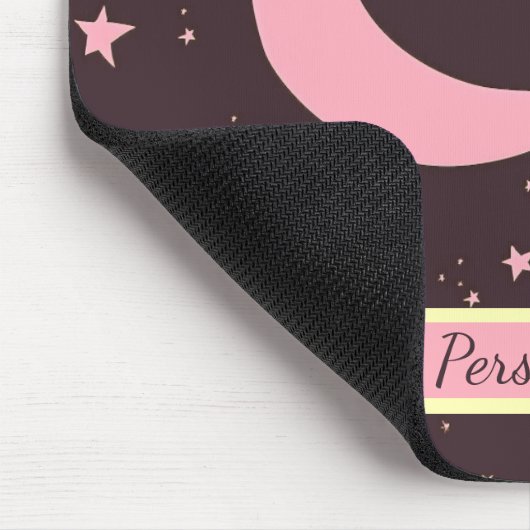 Kuh springt über den Mond und personalisiert Mousepad (Ecke)