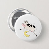 Kuh springt über Mond-T-Shirts und Geschenke Button (Vorne & Hinten)