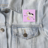 Kuh springt über Mond-T-Shirts und Geschenke Button (Beispiel)