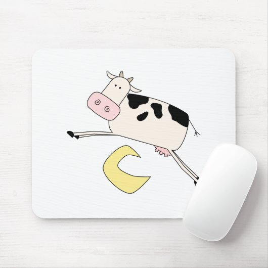 Kuh springt über Mond-T-Shirts und Geschenke Mousepad (Mit Mouse)