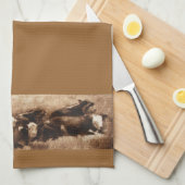 Kuh-Stapel-Geschirrtuch Geschirrtuch (Viertel Falte)