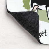 Kuh, "steigen nicht in den LKW ein. " Mousepad (Ecke)