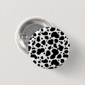 Kuh-Stellen-Muster-Schwarzweiss-Tierdruck Button (Vorne & Hinten)
