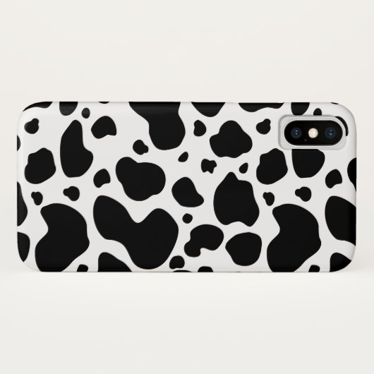 Kuh-Stellen-Muster-Schwarzweiss-Tierdruck Case-Mate iPhone Hülle (Rückseite (Horizontal))