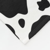 Kuh-Stellen-Muster-Schwarzweiss-Tierdruck Fleecedecke (Ecke)