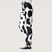 Kuh-Stellen-Muster-Schwarzweiss-Tierdruck Leggings (Links)