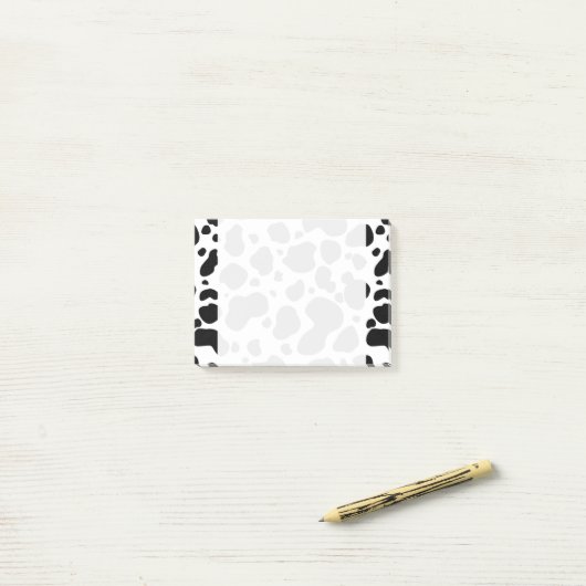 Kuh-Stellen-Muster-Schwarzweiss-Tierdruck Post-it Klebezettel (Auf Schreibtisch)
