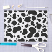 Kuh-Stellen-Muster-Schwarzweiss-Tierdruck Seidenpapier (Handwerk)