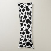 Kuh-Stellen-Muster-Schwarzweiss-Tierdruck Seitenschläferkissen (Vorderseite Vertikal)