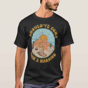 Kuh Stier Schädel Howdy Hätte Mit Eine Warnung Kom T-Shirt