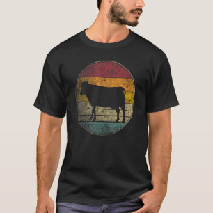 Kuh Sun Retro Vintage landwirtschaftliche Nutzmilc T-Shirt