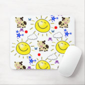 Kuh Sun Wolken Maus Pad! Mousepad (Mit Mouse)