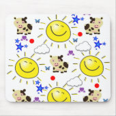 Kuh Sun Wolken Maus Pad! Mousepad (Vorne)