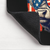 Kuh Sungles American Flag 4. Juli Bauer Mousepad (Ecke)