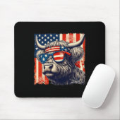 Kuh Sungles American Flag 4. Juli Bauer Mousepad (Mit Mouse)