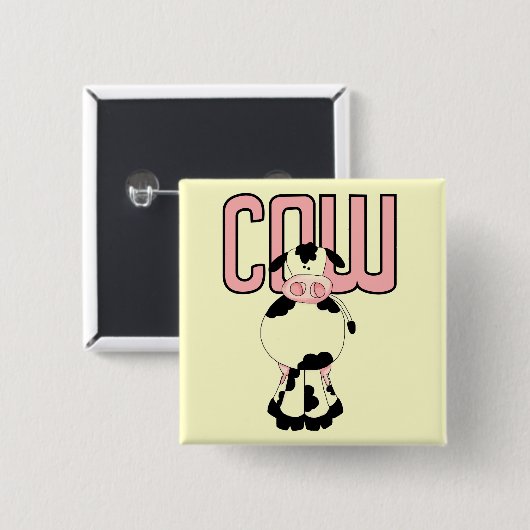 Kuh-T-Shirts und Geschenke Button (Vorne & Hinten)