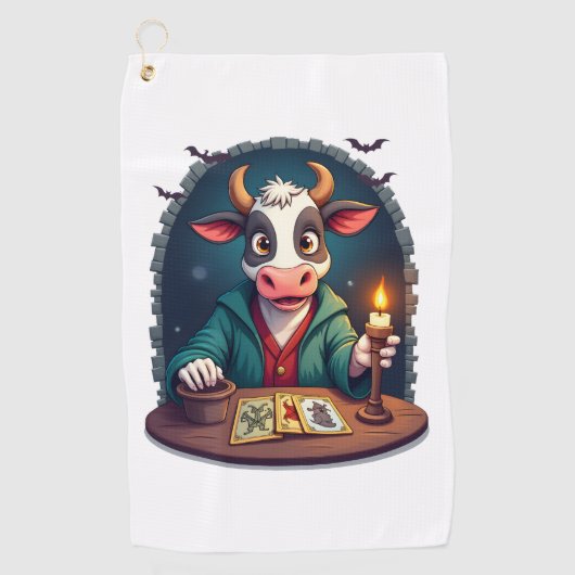 Kuh-Tarot des Schreckens Golfhandtuch (Vorderseite)